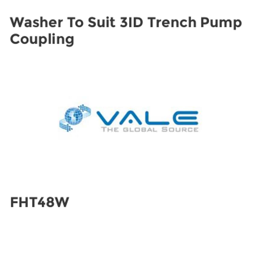 Vale Washer To Suit 3ID Trench Pump Coupling