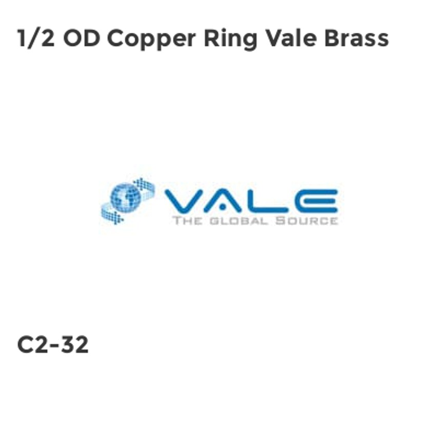 Vale 1/2 OD Copper Ring Vale Brass