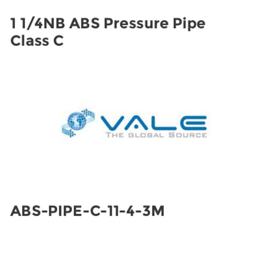 ABS Pressure Pipe Class C (NB) Zoro UK