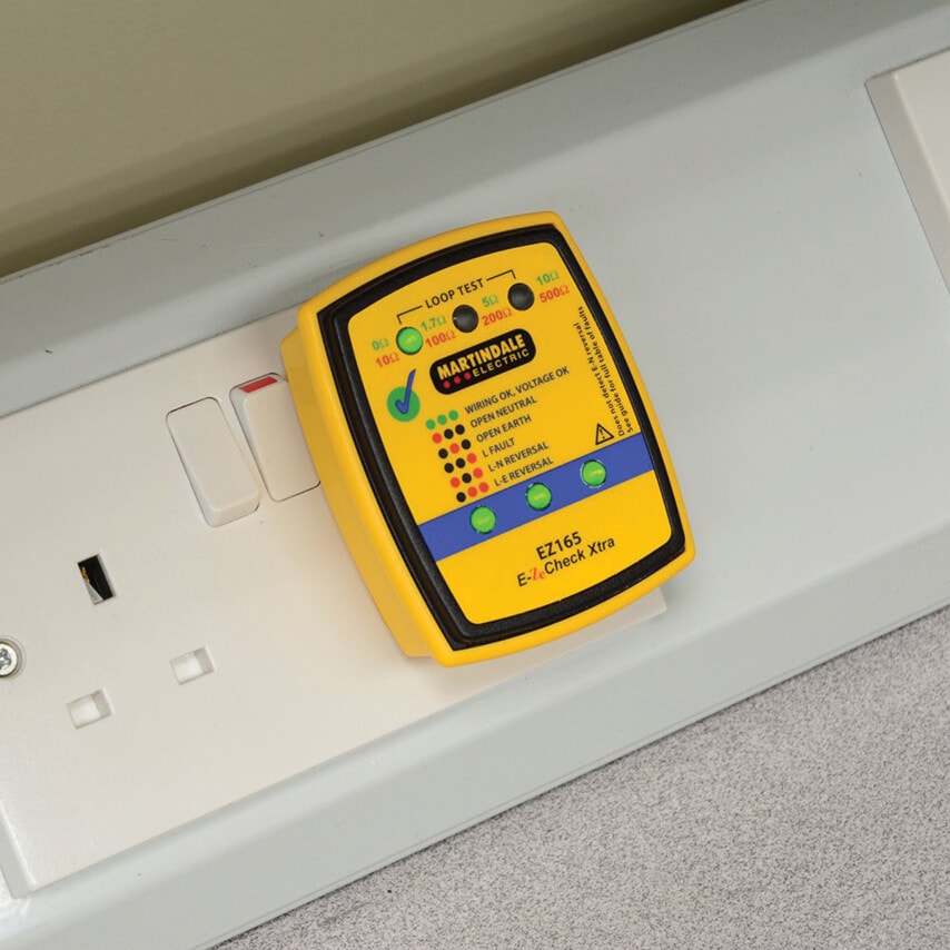 Martindale Electric Socket Tester, Nontrip Earth Loop Zoro UK