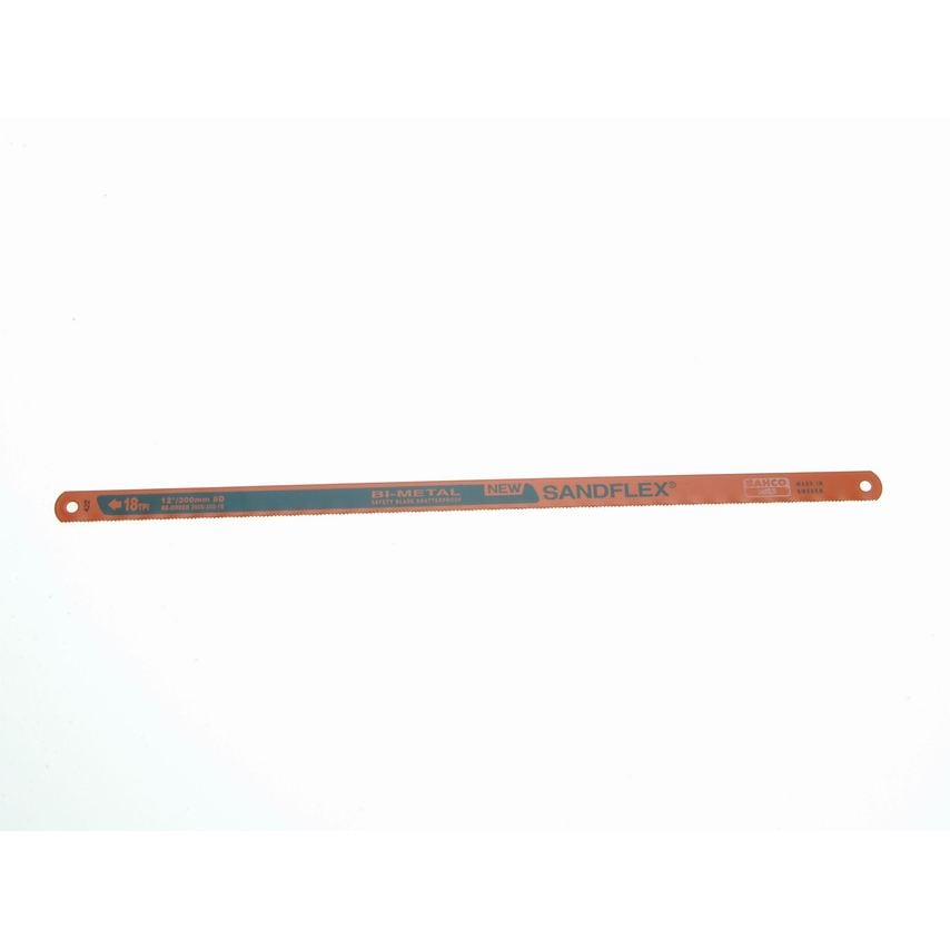 Bahco 3906 Sandflex Hacksaw Blades 300mm (12in) x 18 TPI, Pack of 10