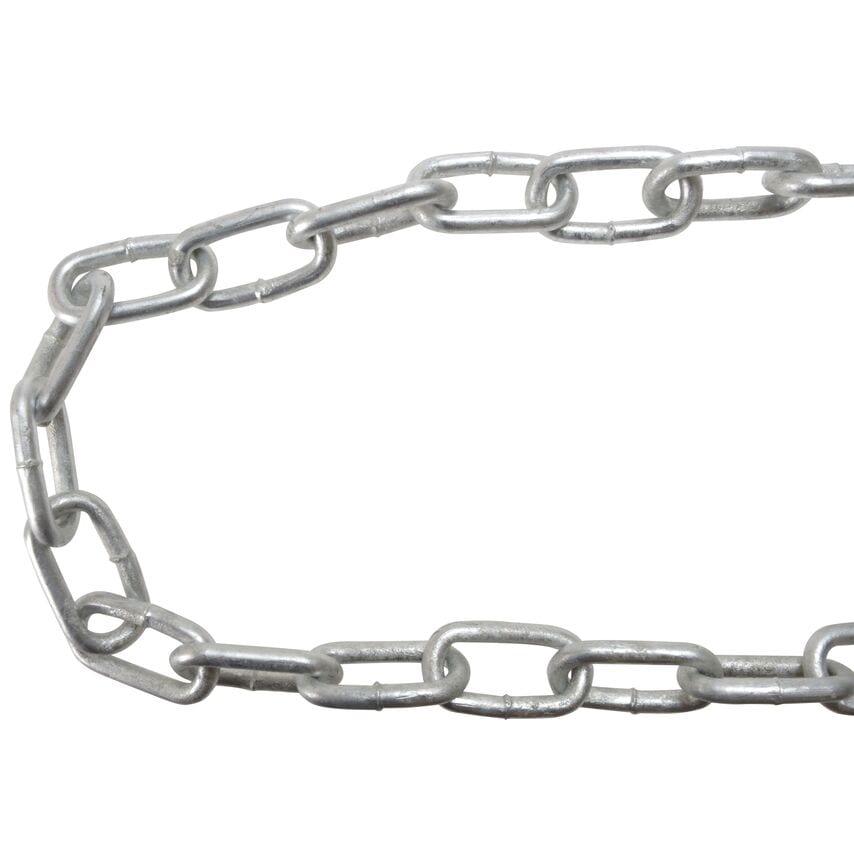 Faithfull Galvanised Chain Link 5mm x 25m Reel - Max. Load 160kg FAICHGL525
