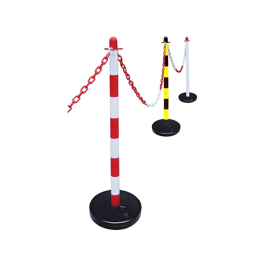 Plastic Post for Chain - Red / White FAICHPOSTRW