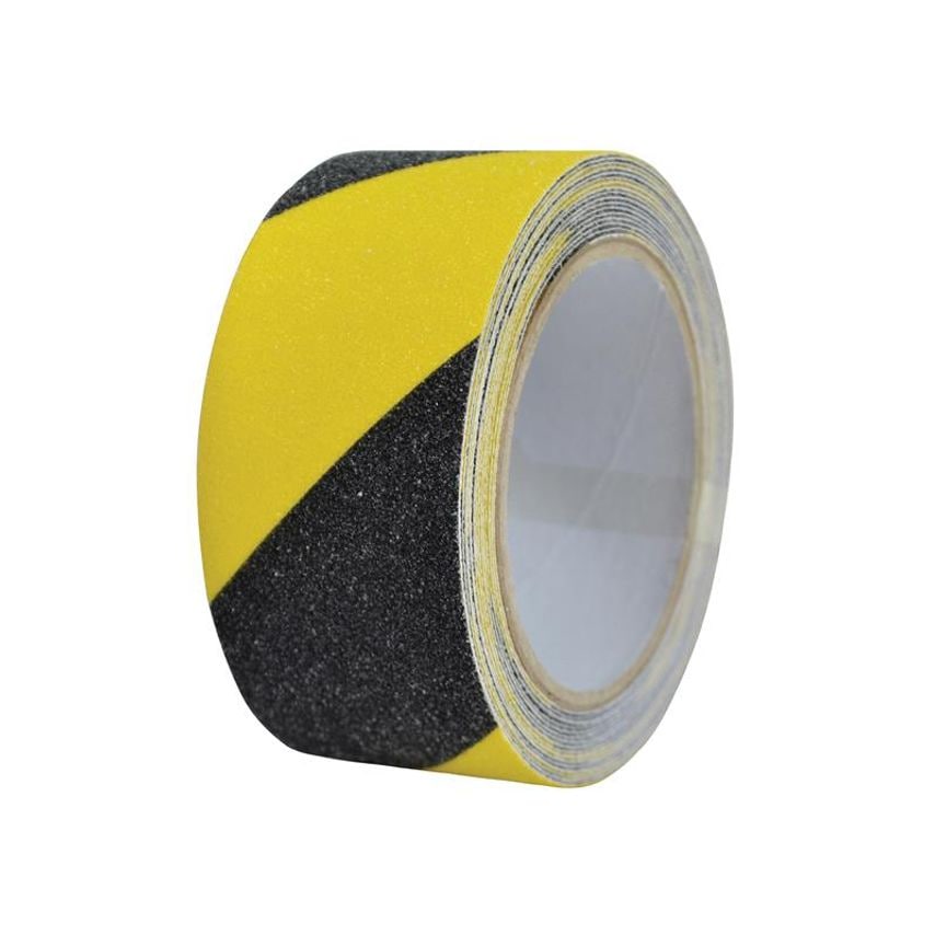 Anti-Slip Tape 50mm x 5m Black & Yellow Hazard FAITAPESTYB5