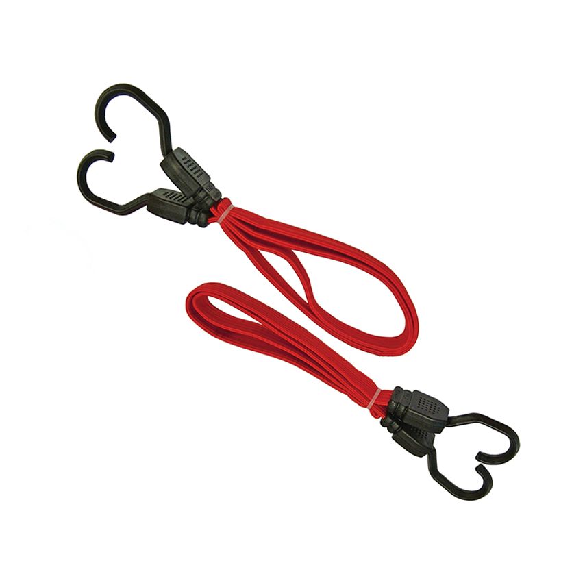 Faithfull Flat Bungee Cord 76cm (30in) Red 2 Piece FAITDBUNG30