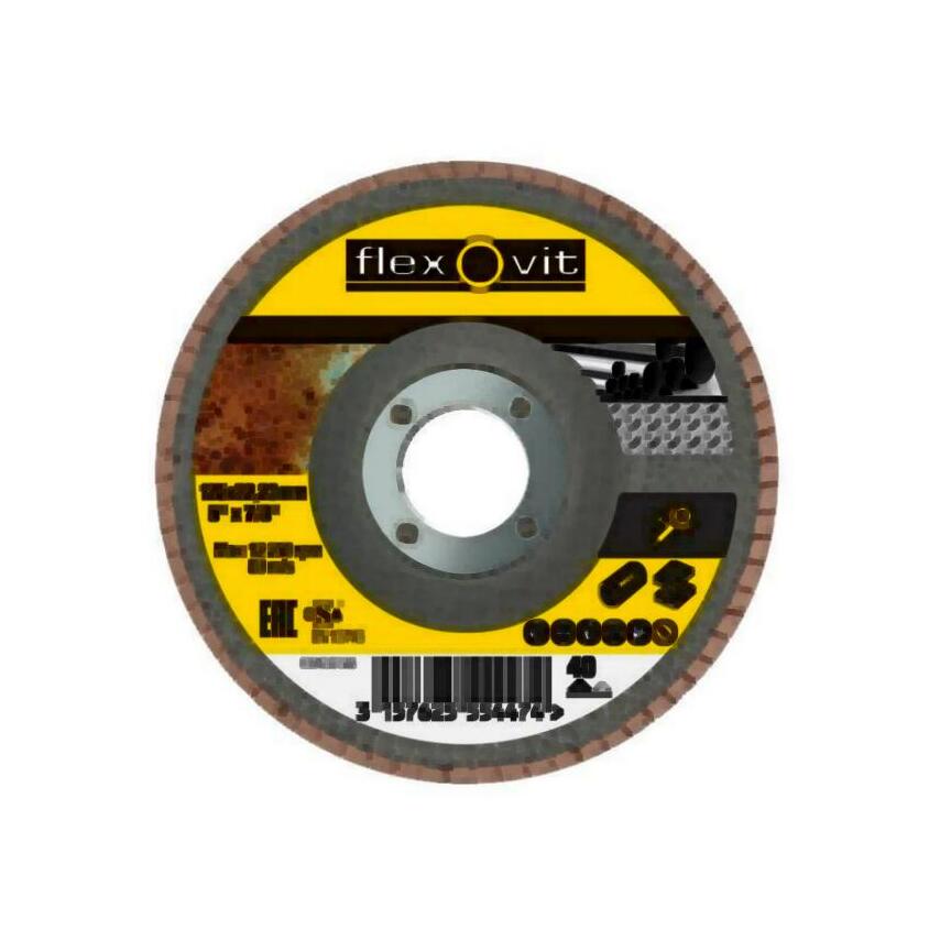 Flexovit Flap Disc For Angle Grinders 125mm 80G FL at Zoro