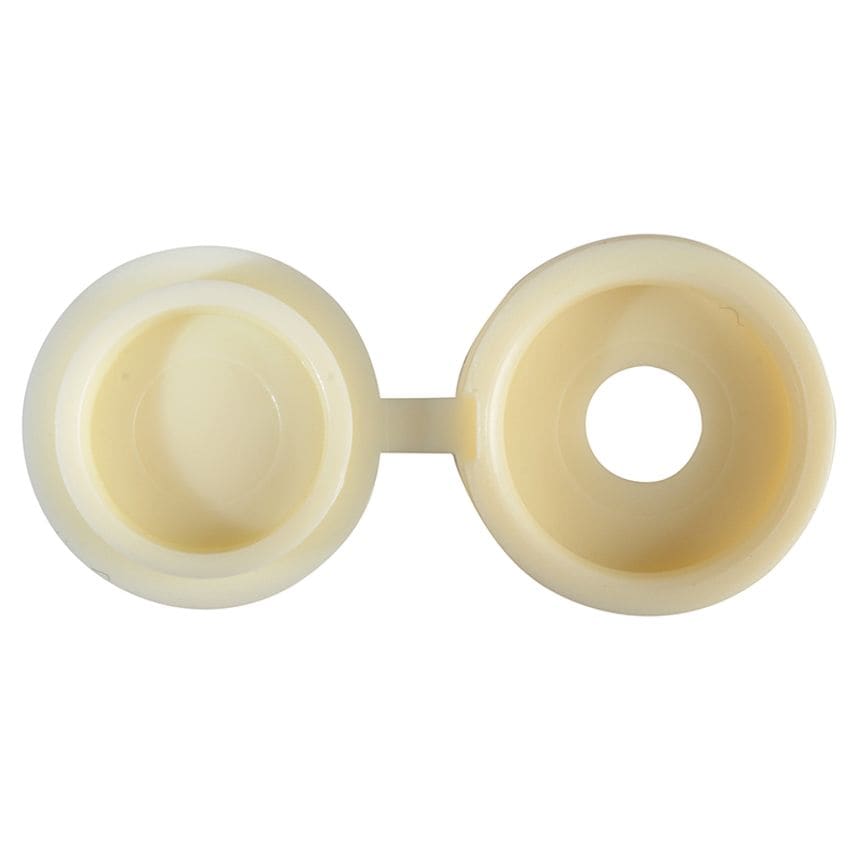 Forgefix Hinged Cover Caps Cream No.6-8 Forge Pack 20 FORFPHCC3