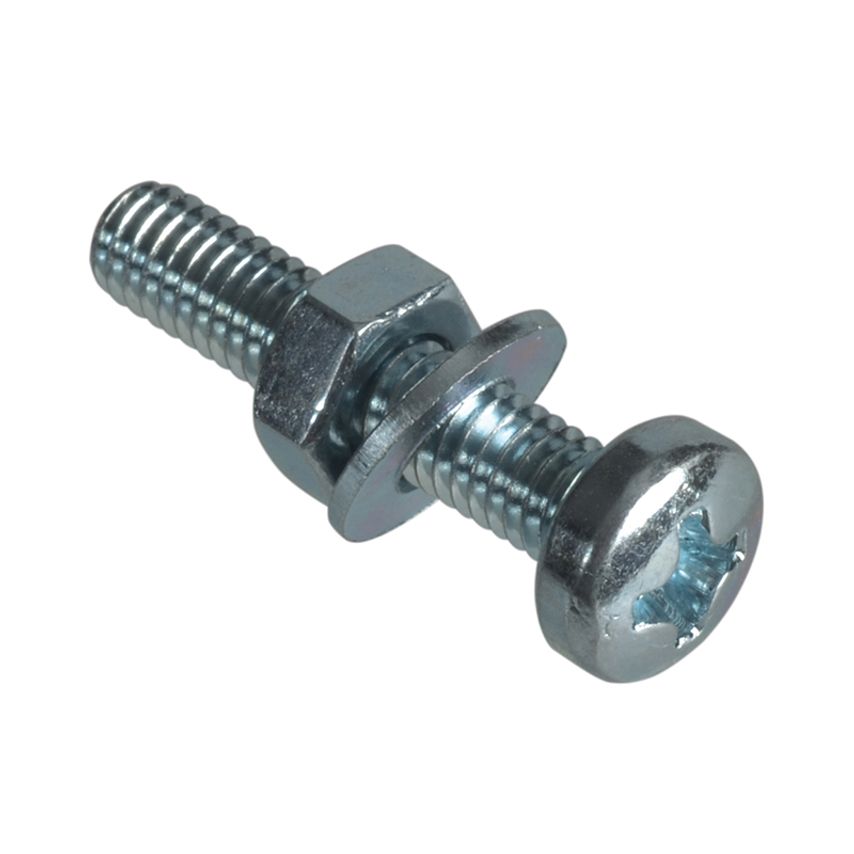 Forgefix Machine Screw Pozi Compatible Pan Head ZP M4 x 20mm Forge Pack 18 FORFP