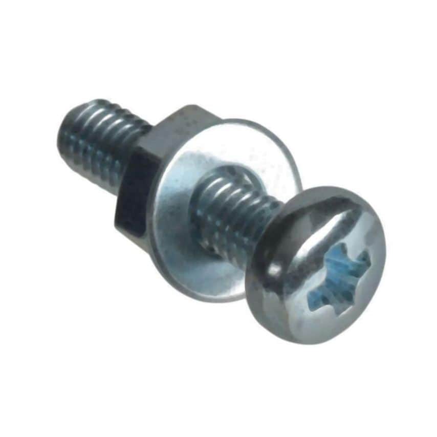 Forgefix Machine Screw Pozi Compatible Pan Head ZP M6 x 50mm Bag 25 FORMSPH650M