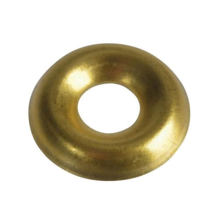 Forgefix Screw Cup Washers Solid Brass Nickel Plated NO.10 Bag 200
