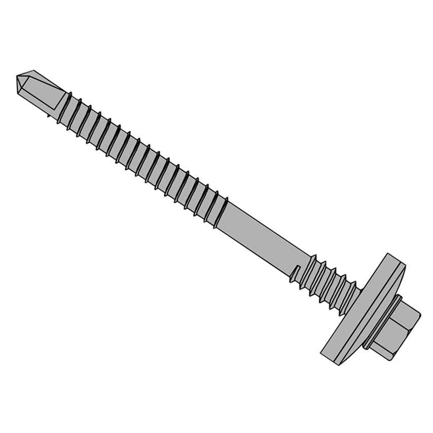 Forgefix TechFast Composite Panels to Steel Hex Screw No.3 Tip 5.5 x 150mm Box 1