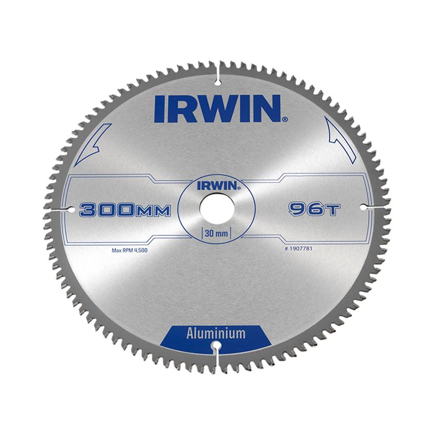 Irwin IRW1907781 Professional Aluminium Circular Saw Blade 300 x 30mm x 96T TCG