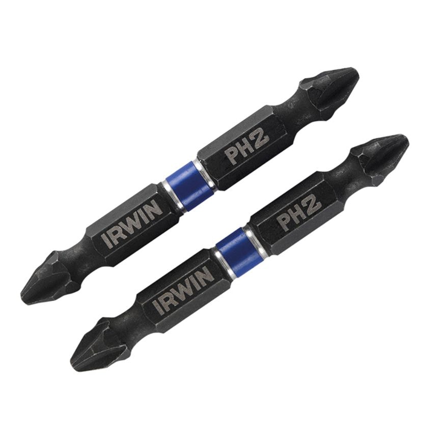 Irwin Impact Double-Ended Screwdriver Bits Phillips PH2 60mm (Pack 2)