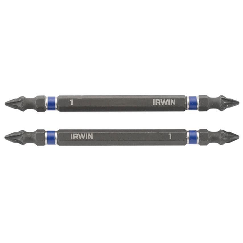 Irwin Impact Double-Ended Screwdriver Bits Pozi Pz1 100mm (Pack 2)