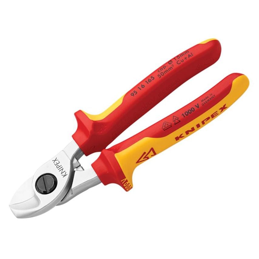 Knipex VDE Cable Shears 165mm KPX9516165