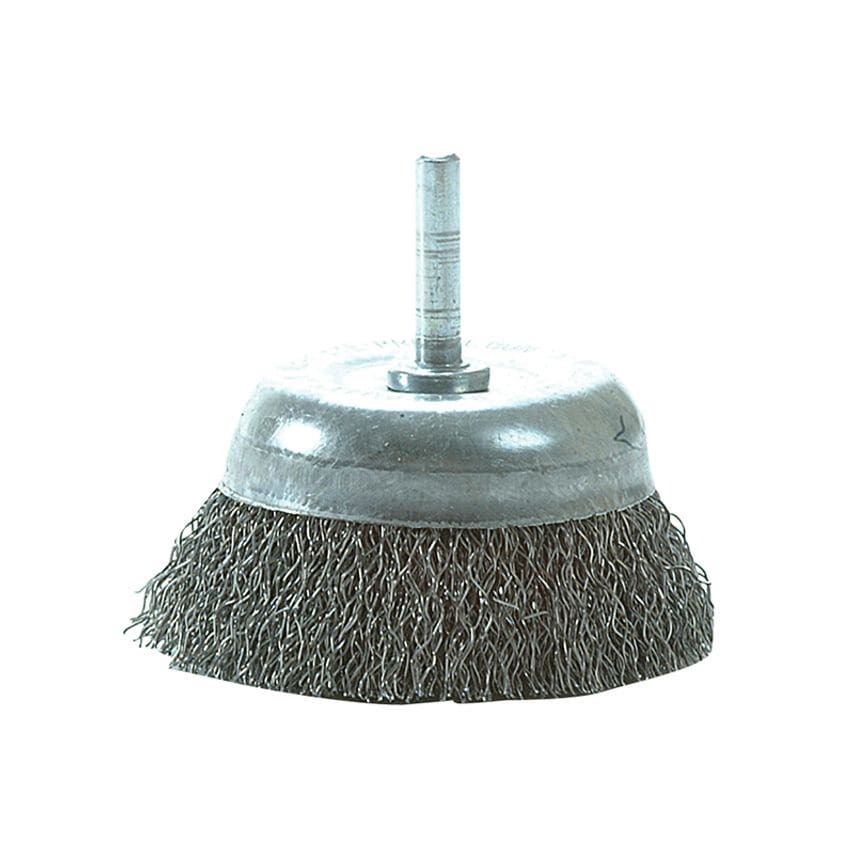Lessmann DIY Cup Brush with Shank 75mm, 0.35 Steel Wire LES43013307