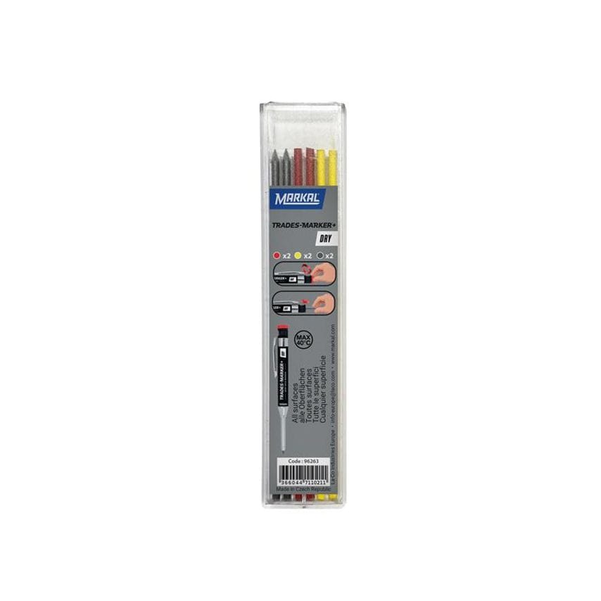 Markal TRADES-MARKER DRY Assorted Refills (Pack 6) MKL96263