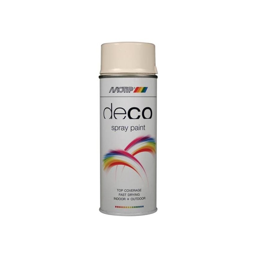 Deco Spray Paint High Gloss RAL 9001 Cream White 400ml PKT01695