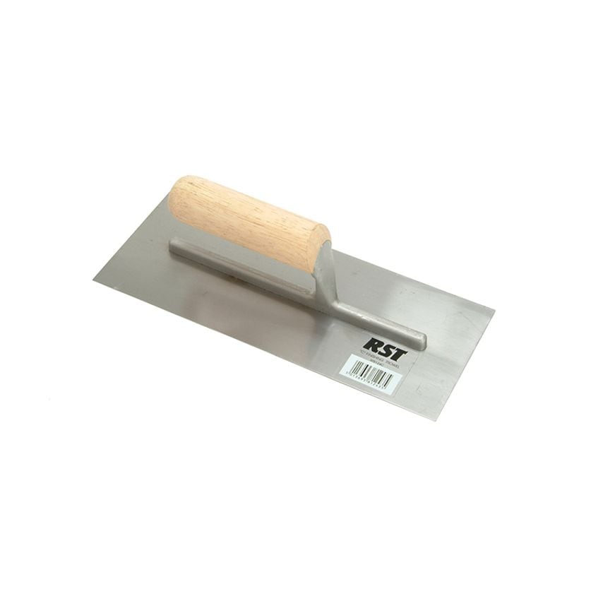R.S.T. Plasterer's Finishing Trowel Straight Wooden Handle 11 x 4.1/2in RST124C