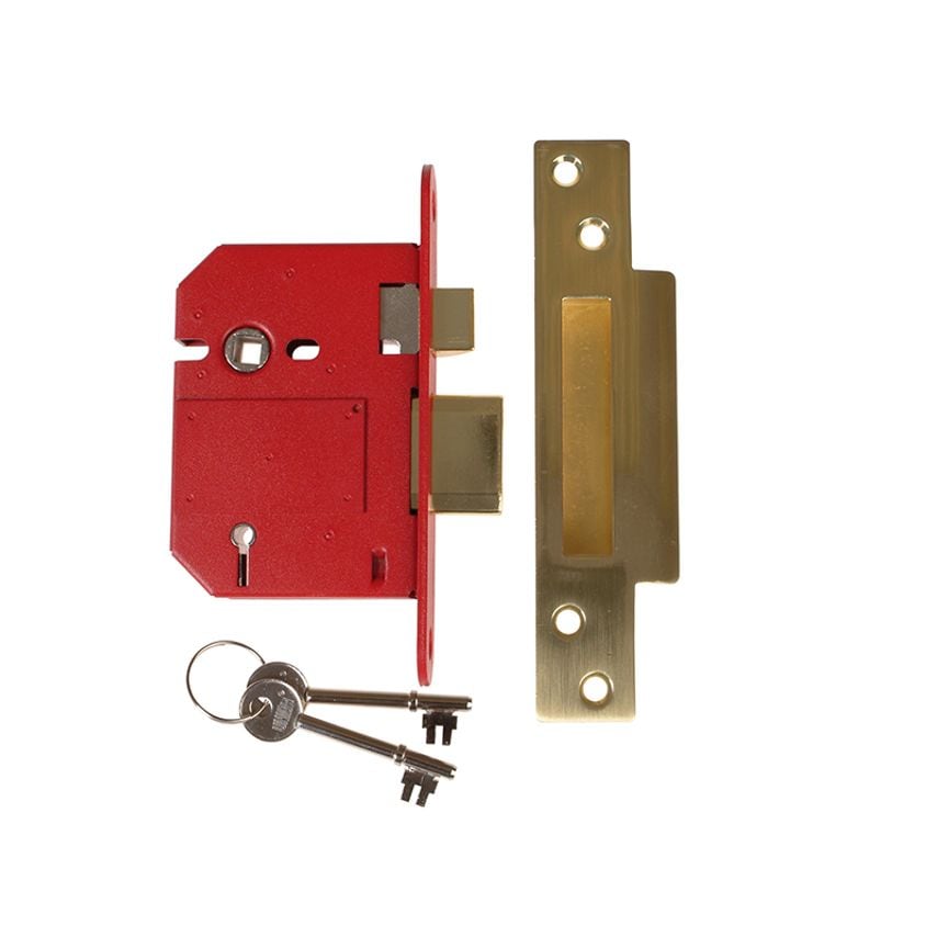 Union StrongBOLT 2200S BS 5 Lever Mortice Sashlock Satin Brass 81mm Box UNNJ2200