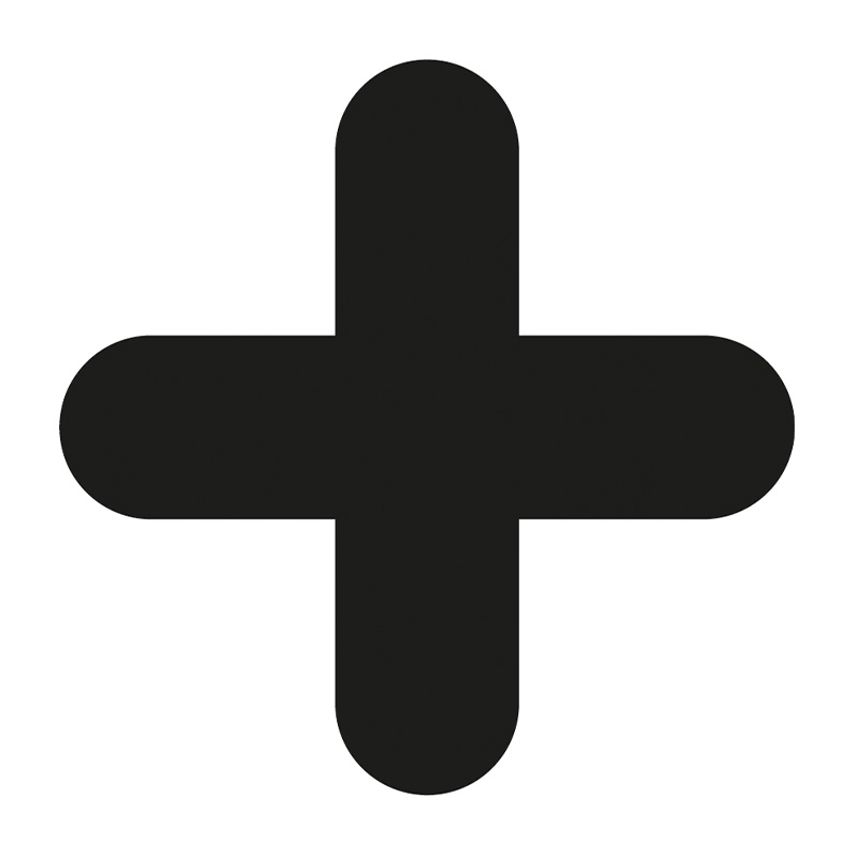 Spectrum Industrial 'X Symbol' Floor Signal, Black, (300mm x 300mm), Pack of 10