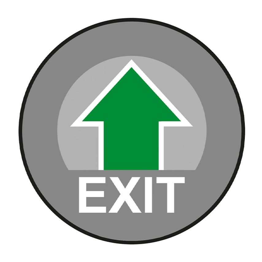 Spectrum Industrial Exit (with Arrow) ' Floor Graphic (400mm Dia)