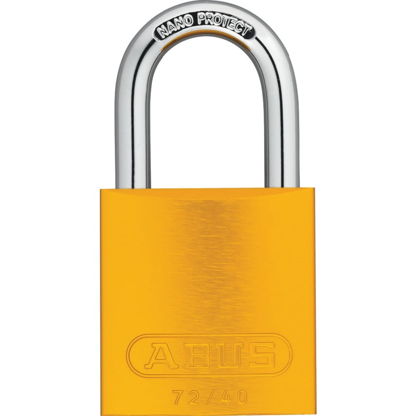 Abus 72/40 40mm Aluminium Padlock Yellow- you get 6