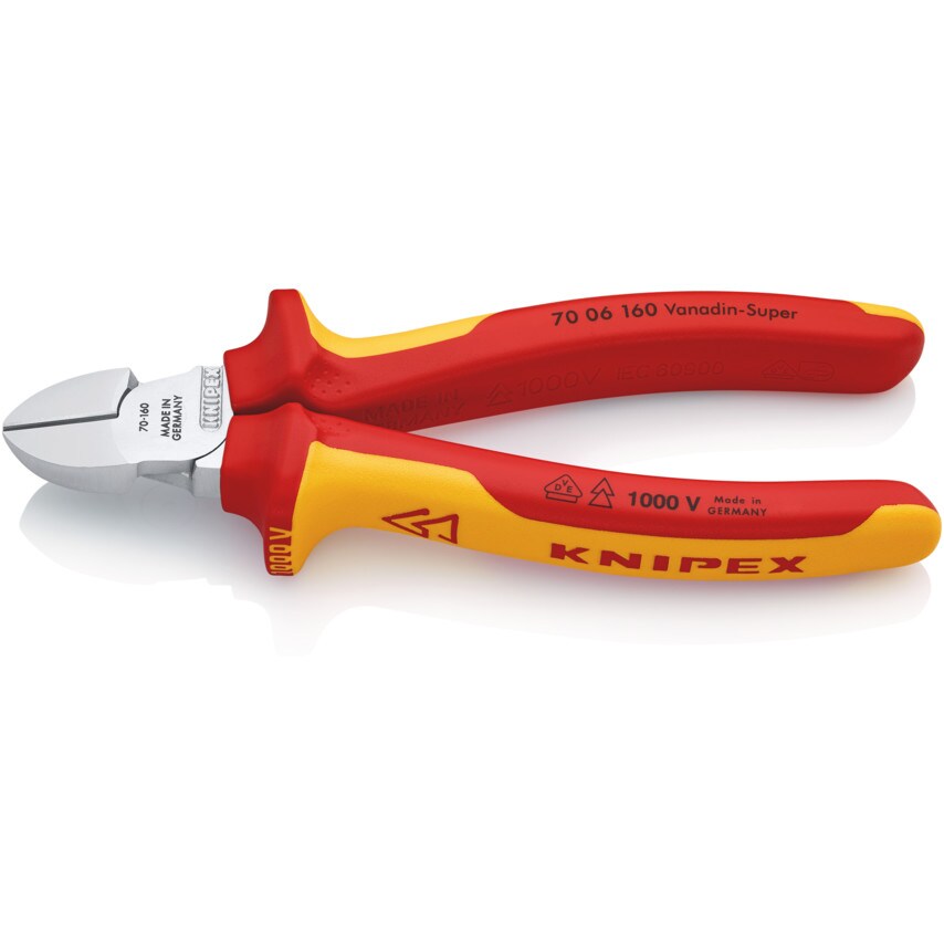 Knipex Fully Insulated Diagonal Side Cutter KPX558 at Zoro
