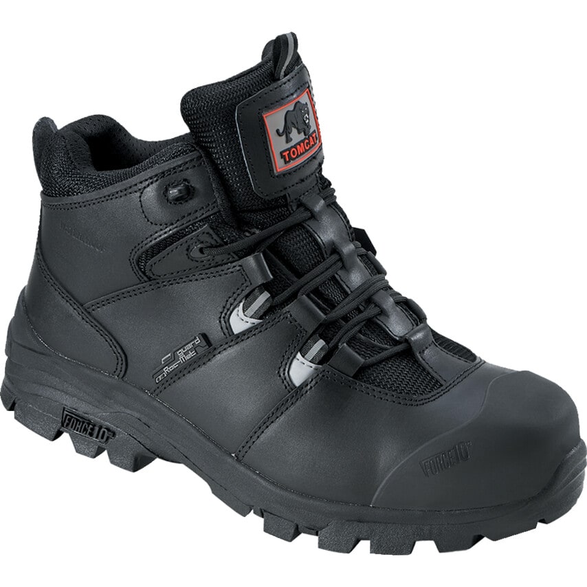Rock Fall Black Safety Boots, Non-metallic, Size 6