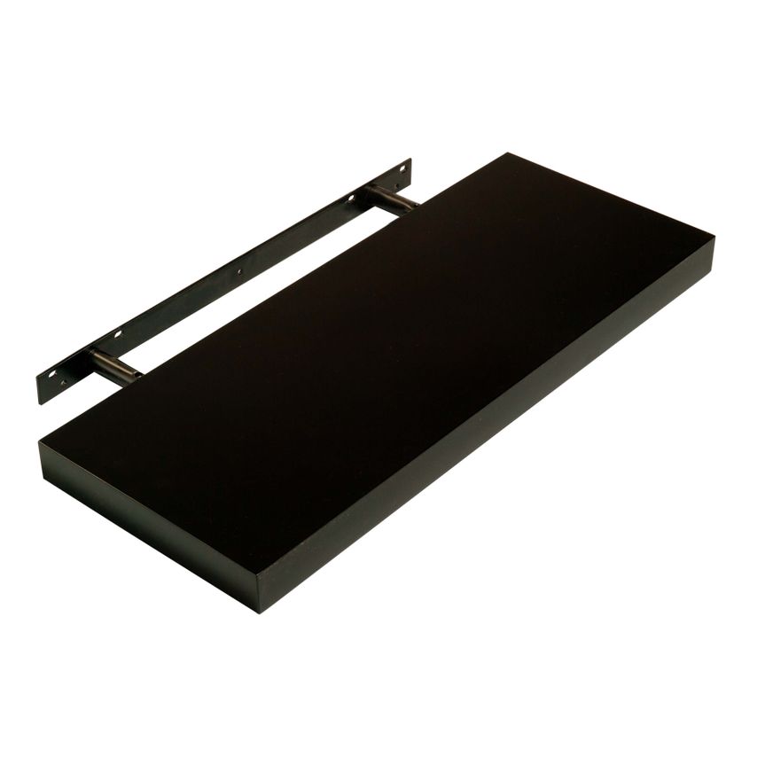 Core Products Hudson 90cm Wide Floating Shelf Kit, - Gloss Black