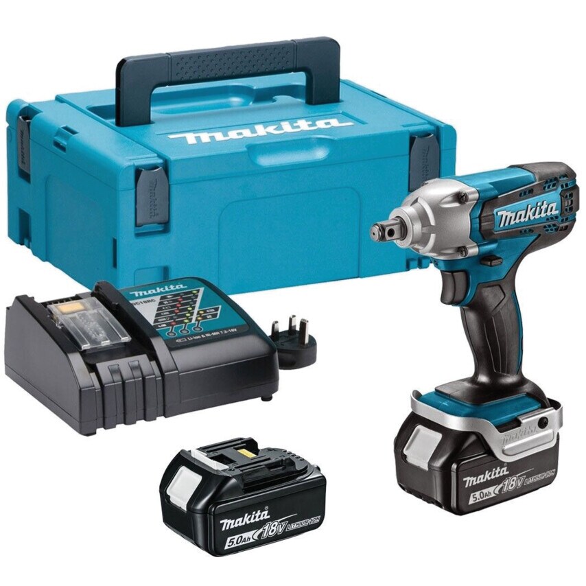 DTW190RTJ 18V 1/2" Impact Wrench, with 2X 5.0AH Batteries
