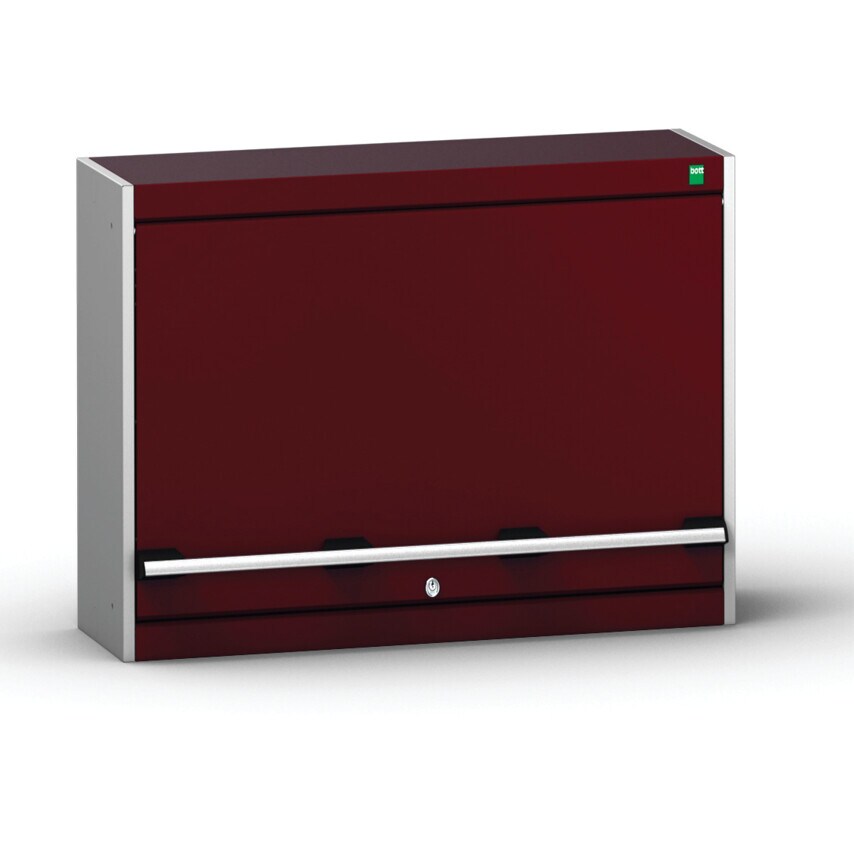 Bott Cubio Louvre Wall Cupboard + Flap 800 x 325 x 600 Red