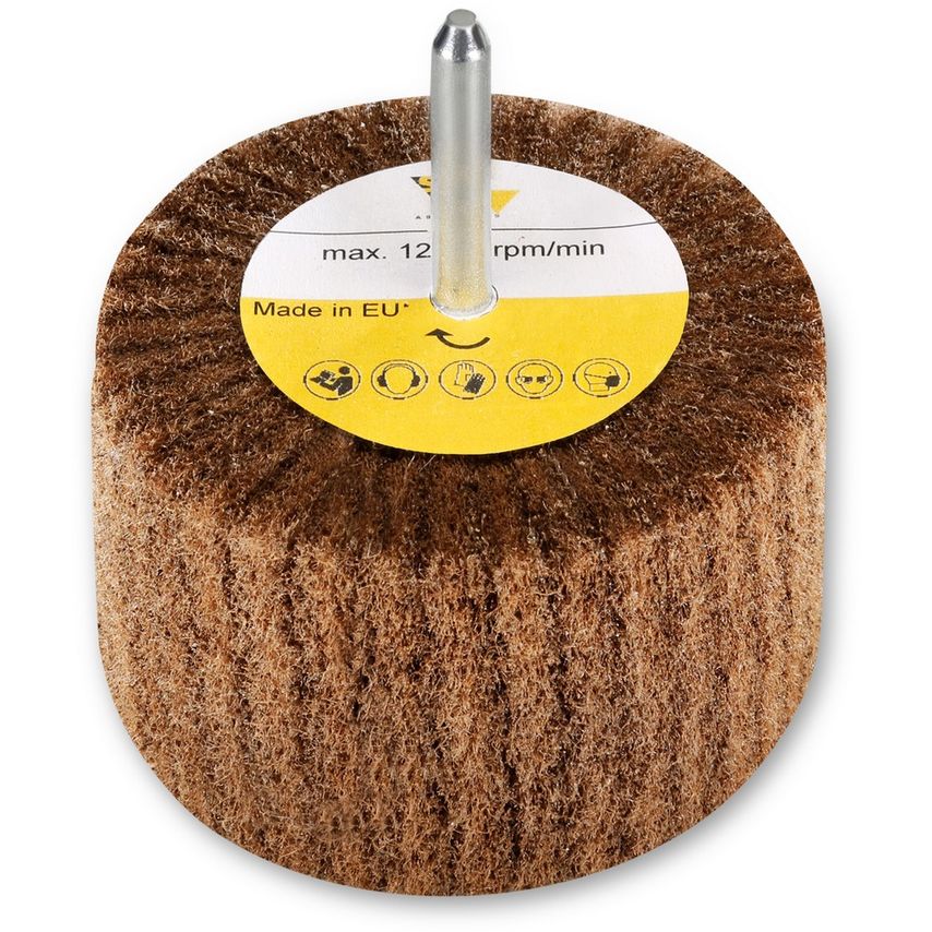 Sia Abrasives 6120 Spindle Mounted Siafleece Flap Wheels, Medium A, 100X50MM (Bo