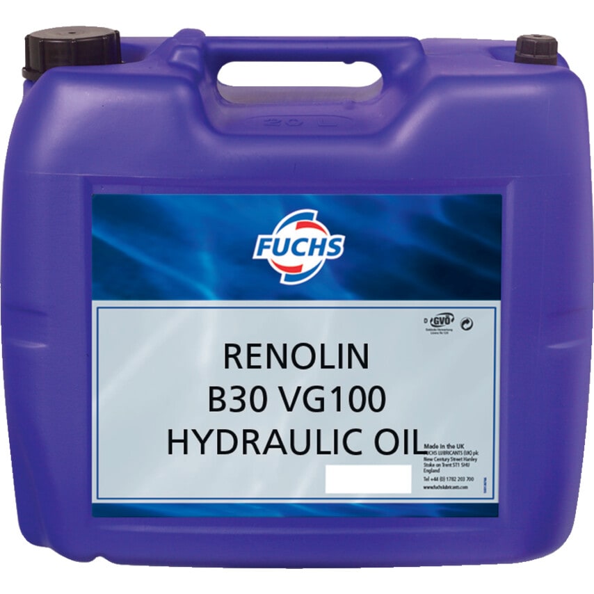 Shop Fuchs Renolin B30 VG100 Hydraulic Oil 20L - Oils | Zoro UK