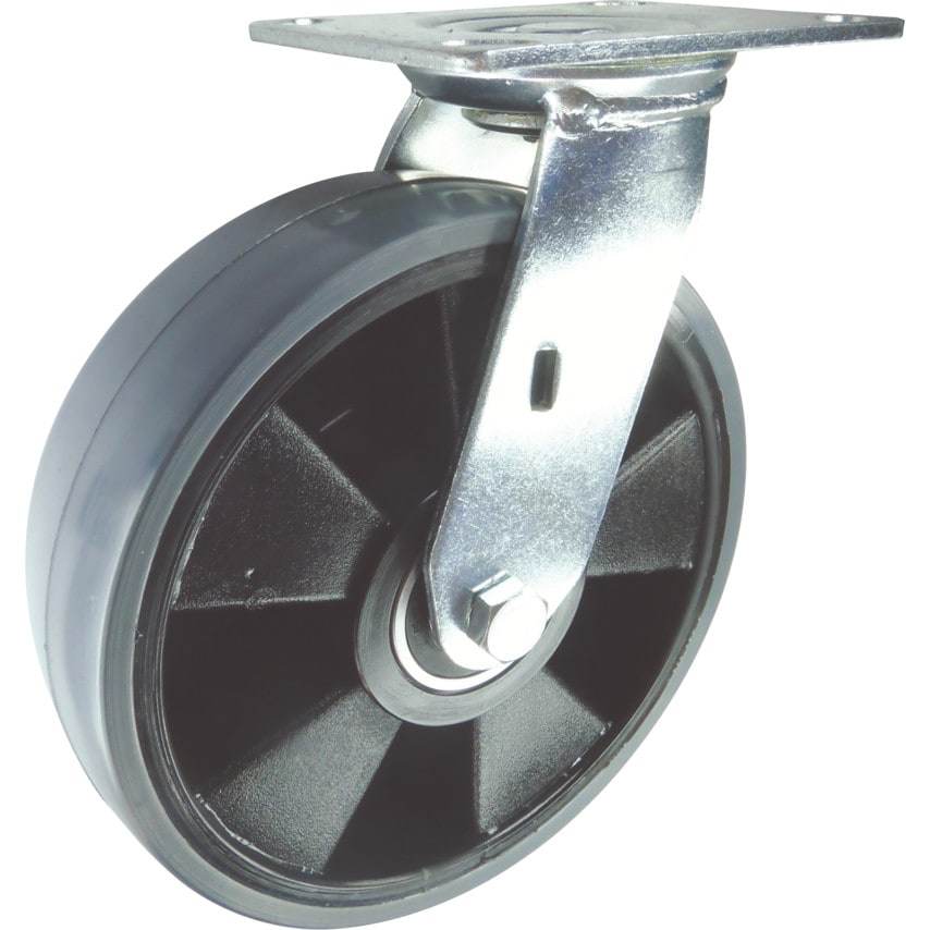 Flexello SL Ser' Swivel Plate Nylon/Poly Castor 100mm