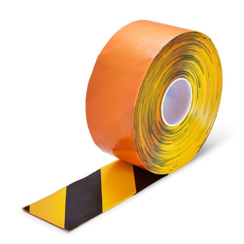 Strata Sales Tough Route Heavy - Durable line marking tape 100mmx 30m Black/Yell