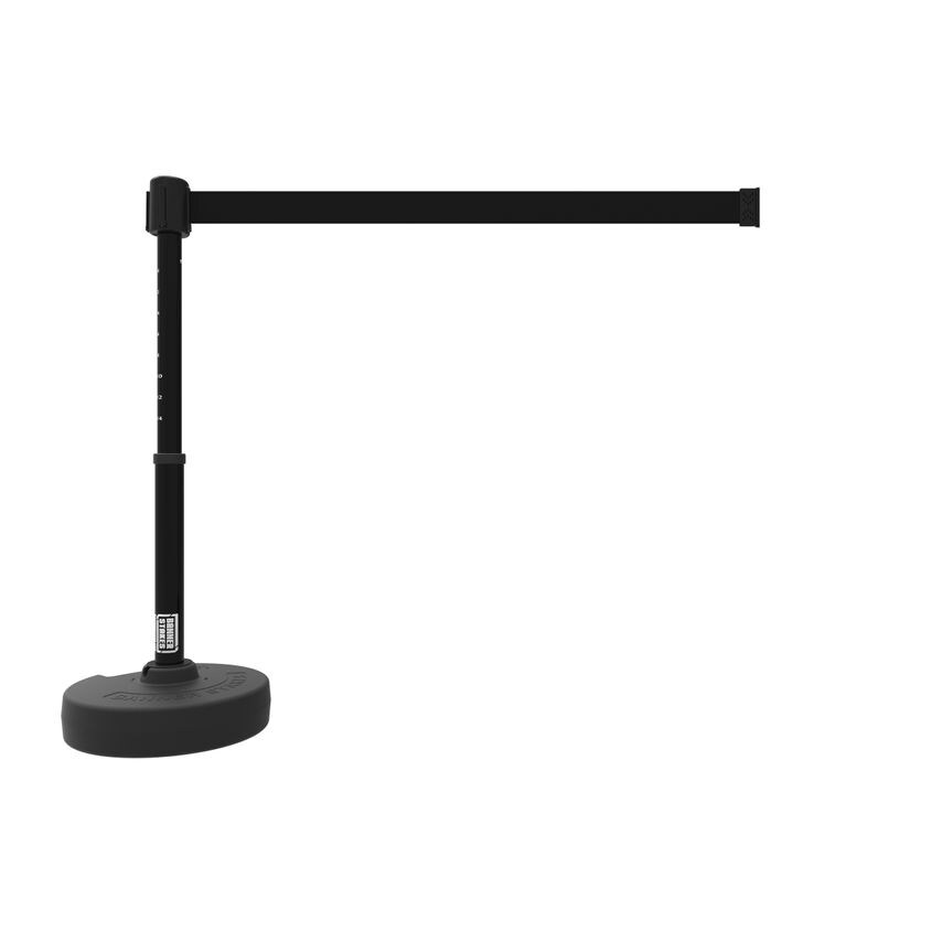 Banner Stakes PLUS Line Barrier Black - Blank Black Banner Head PL4104