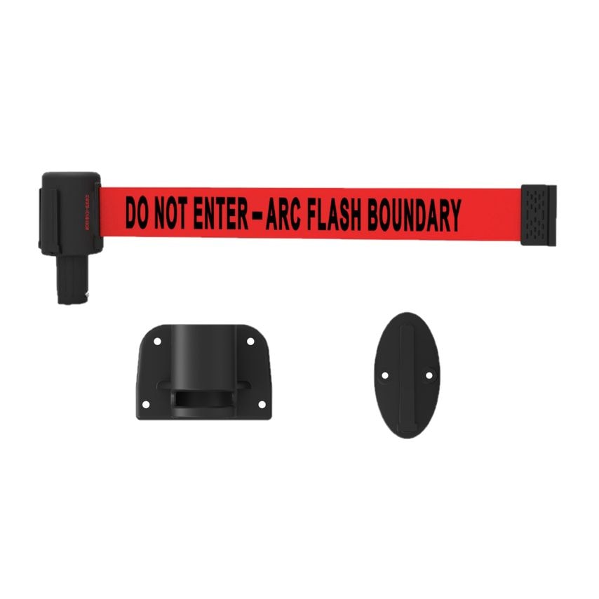 Banner Stakes Plus Line Wall Mount System "Do Not Enter - Arc Flash Boundary" Ba