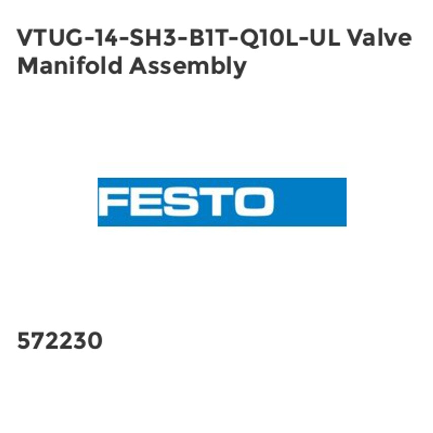 VTUG - Valve Manifold Assembly