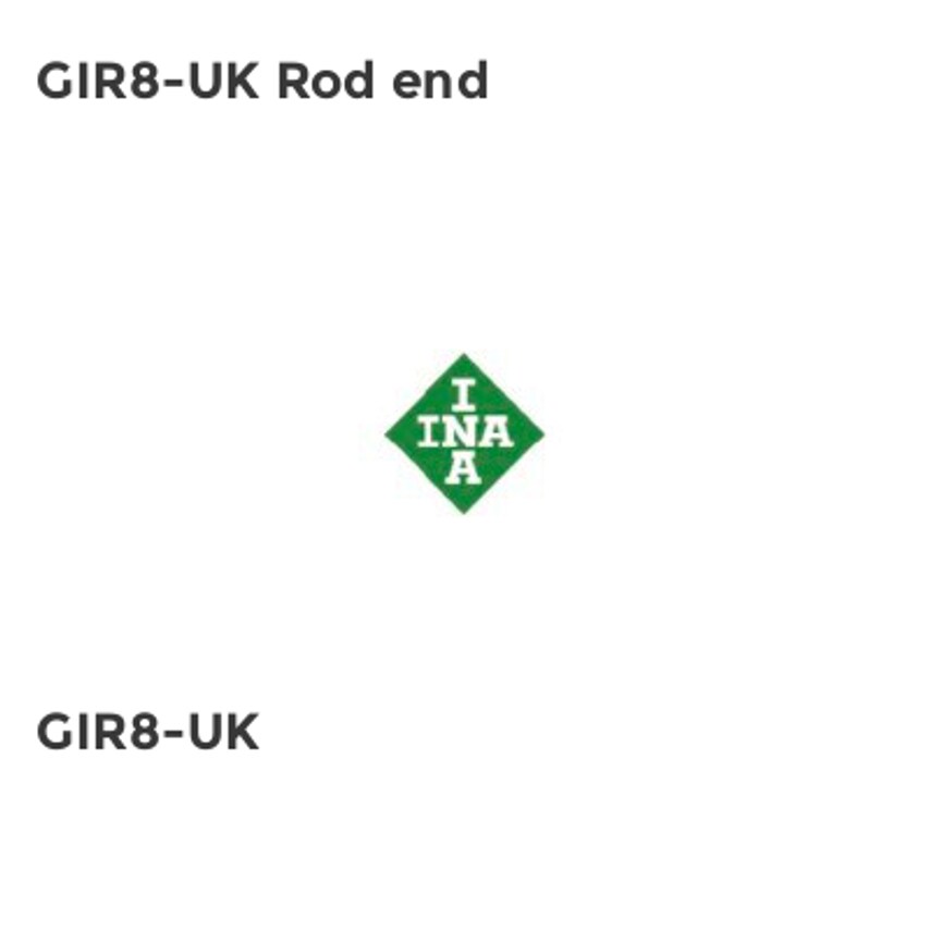 INA GIR8-UK Rod End - GIR8UK INA