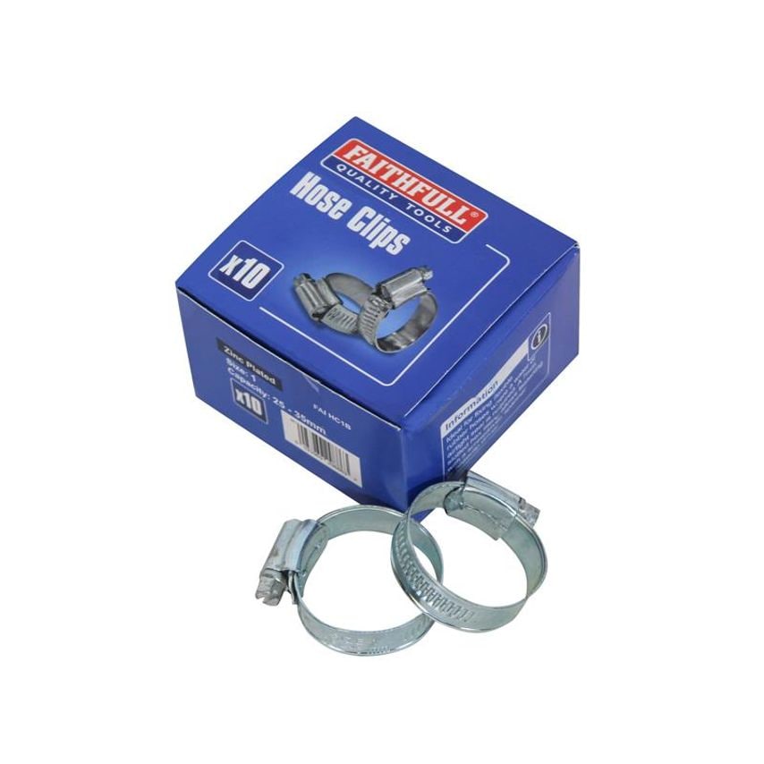 Faithfull 1 Hose Clip - Zinc MSZP 25 - 35mm FAIHC1B
