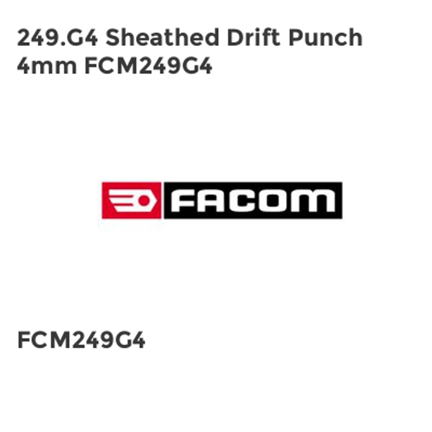 Facom 249.G4 Sheathed Drift Punch 4mm FCM249G4
