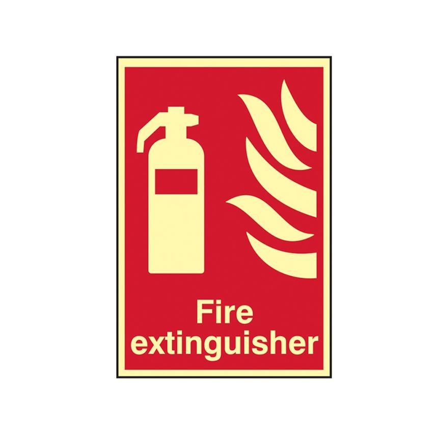 Scan SCA1571 Fire Extinguisher Photoluminescent - 200 x 300mm