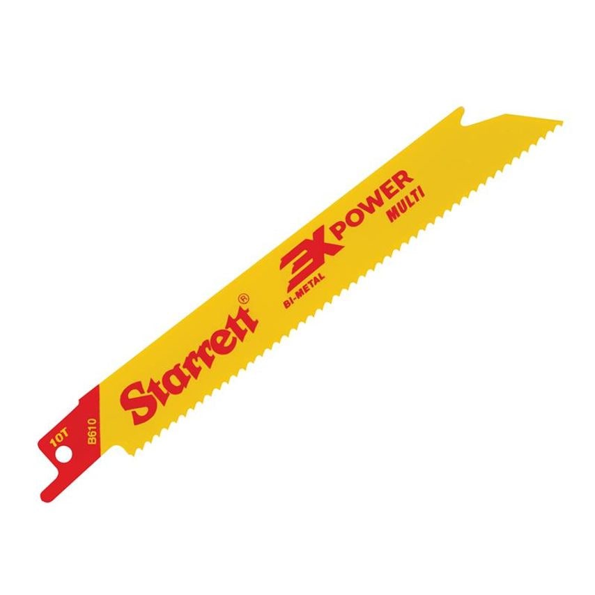 Starrett B6105-5 Bi-Metal Reciprocating Blade, Straight 152mm 10 TPI (Pack 5) ST