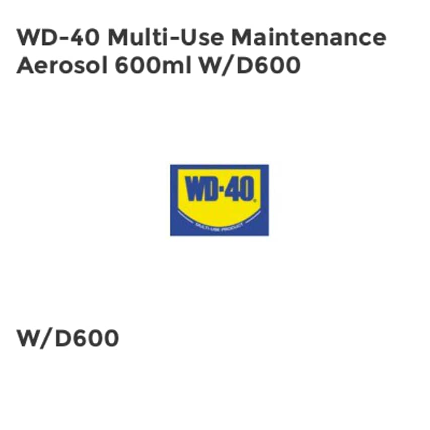 WD-40 WD40 Multi-Use Product Aerosol 600ml W/D600