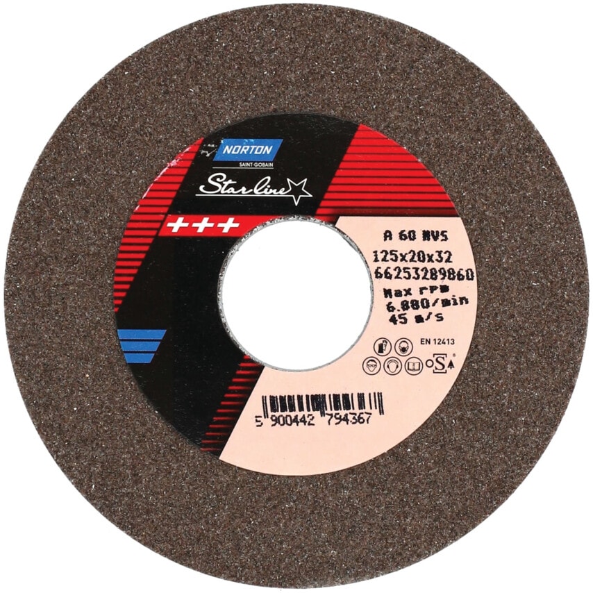 Norton Saint Gobain Starline 300x40x31.75 A60NVS A/O Bench Grinding Wheel