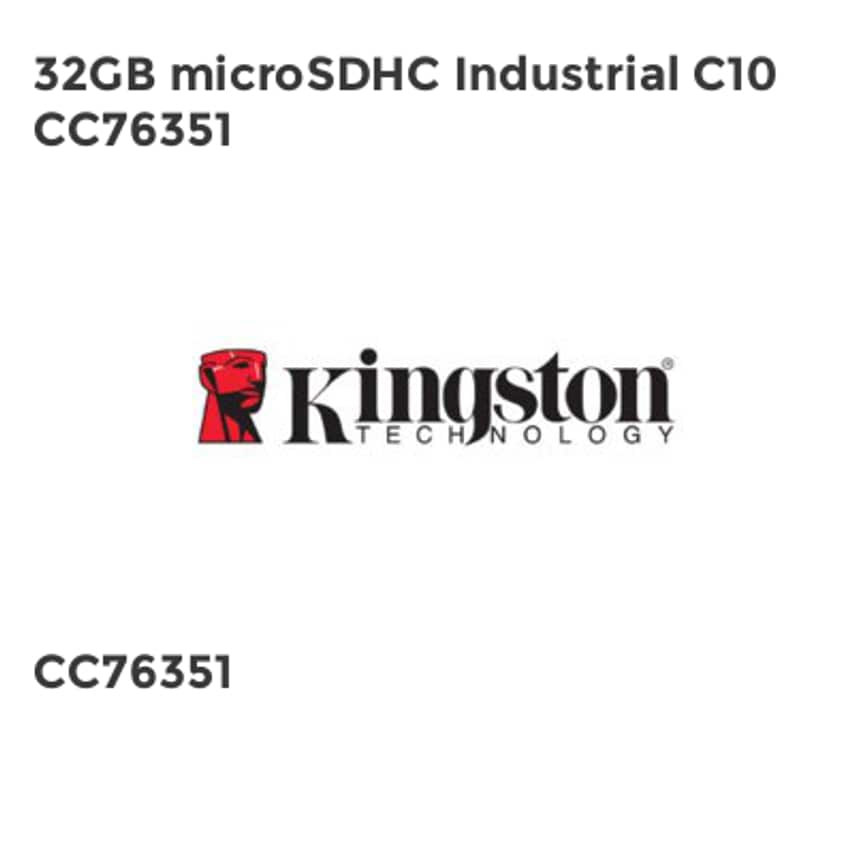 Kingston 32GB microSDHC Industrial C10 CC76351- you get 5