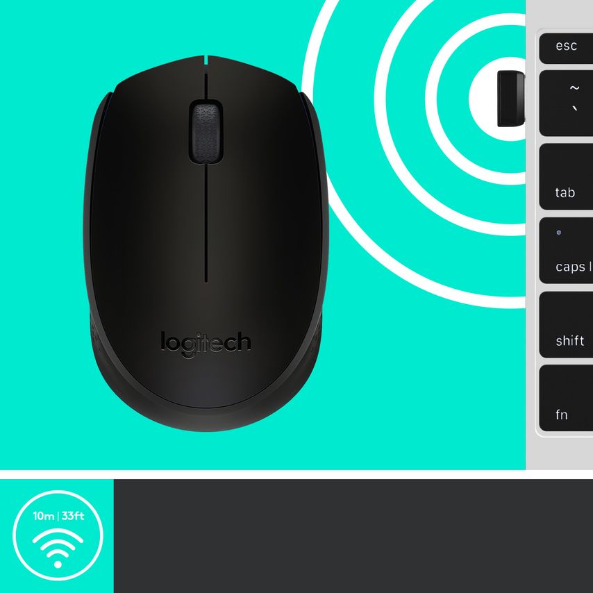 Wireless Mouse - Right and Left-Handed - 2.4 GHz - USB Receiver