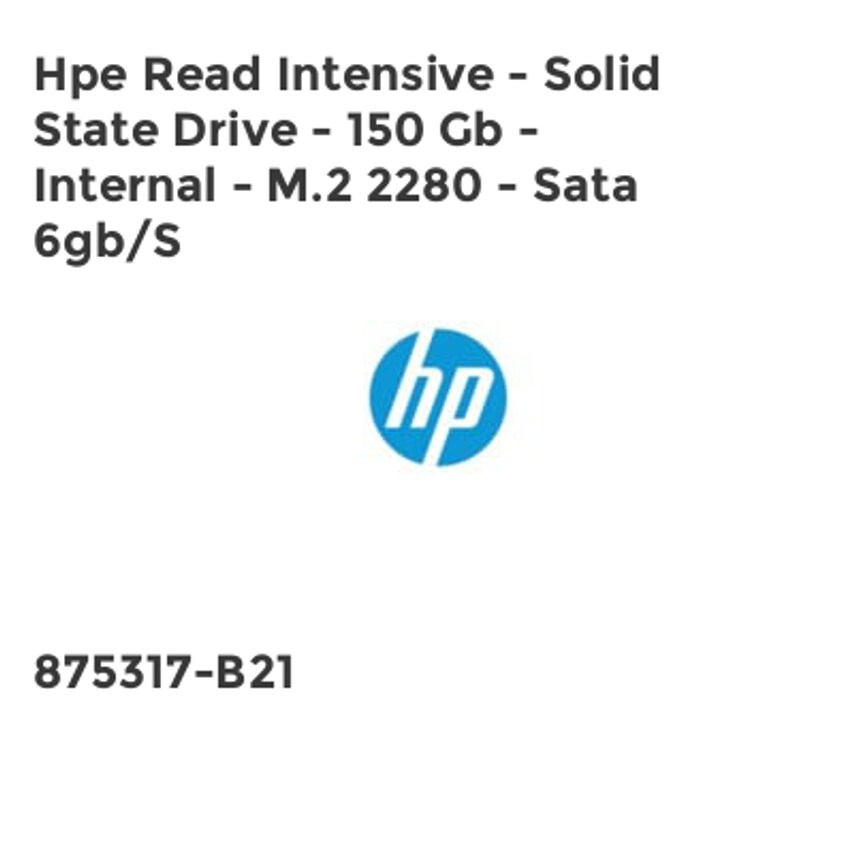 HP Hpe Read Intensive - Solid State Drive - 150 Gb - Internal - M.2 2280 - Sata
