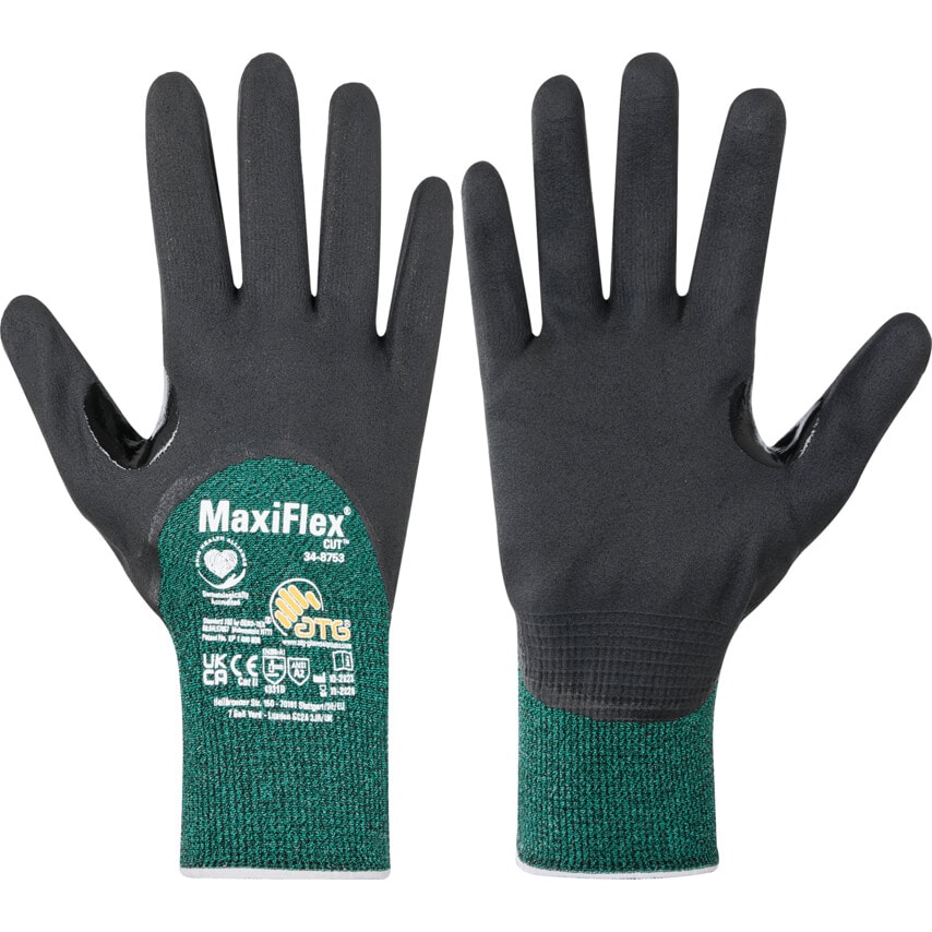 Atg 34-8753 MaxiFlex Cut 3/4 Nitrile Coated Glove Size 9